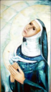 photo of Saint Scholastica painting