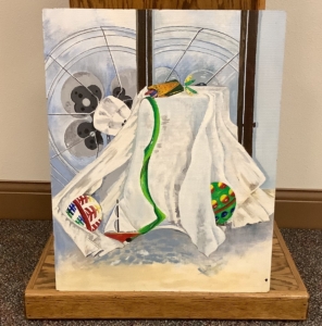 Painted table with Objects