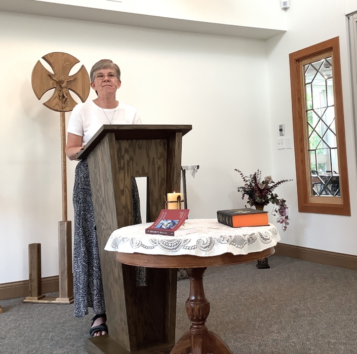 Sister Jennifer Mechtild Horner, our Pastoral Administrator from Beech Grove, IN, began with the Reflection. Sister Jennifer Mechtild Horner, our Pastoral Administrator from Beech Grove, IN, began with the Reflection.