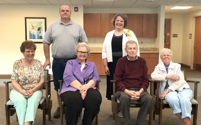 Sue’s family: Chris, Aunt Betty, Betty, Jim, and Aunt Lucy. Sue's family: Chris, Aunt Betty, Betty, Jim, and Aunt Lucy.