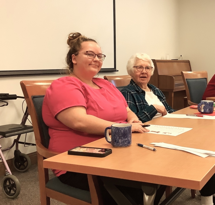 Morgan, our CNA, and Sister Judy partnered, too.