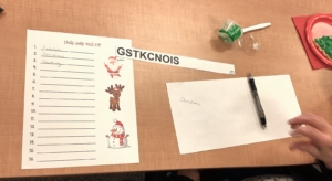 We had scratch paper to work with, the slip of paper with the scrambled letters, and the sheet to place what we thought each word was!