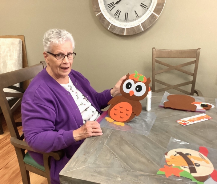 Sister Eileen M.'s finish owl.