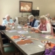 Sisters Judy, Domica, Anne, Kathleen and Eileen M. at work.
