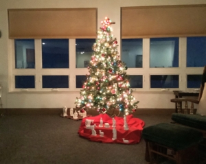 The Christmas tree and Creche in Wing B