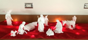 Closeup of the Dining Room Creche.